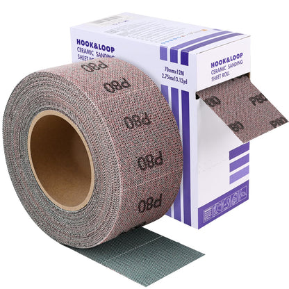 2-3/4" 120 Grit Ceramic Mesh Sandpaper Roll for Sanding Block