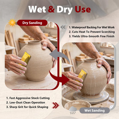 120Pcs 120–7000 Grit Micro Sander Kit for Corners and Small Spaces