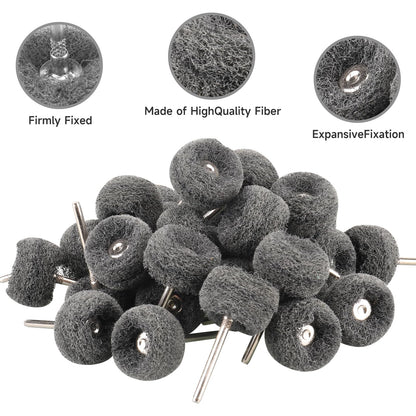 100 PCS Abrasive Buffing Wheel, 1 Inch Polishing Kit 80-600 Grit