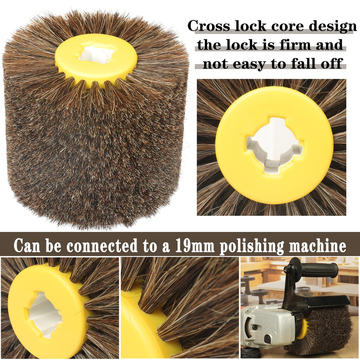 Shinboc 4.7 x 4 Inch Surface Conditioning Tool, 60 Grit Nylon Drawing Wheel