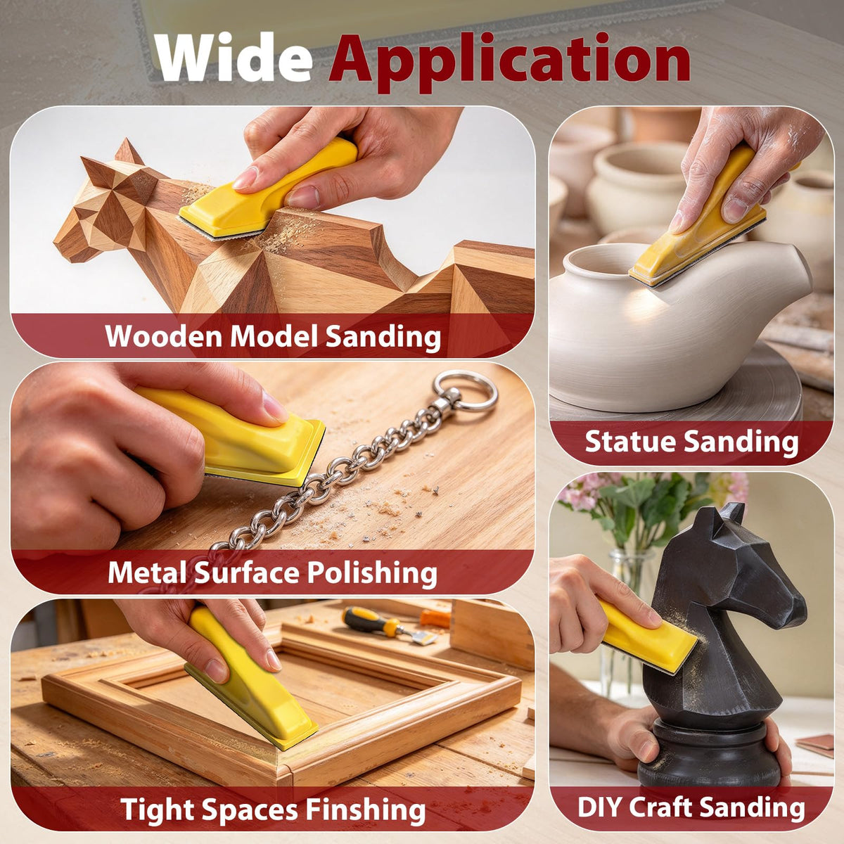 120Pcs 120–7000 Grit Micro Sander Kit for Corners and Small Spaces