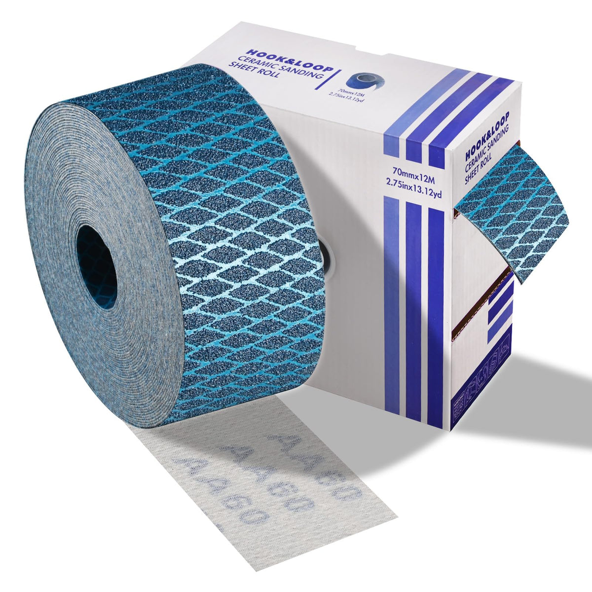 5 Pack Hook and Loop Longboard Sandpaper Rolls, 2-3/4" x 5 Yards