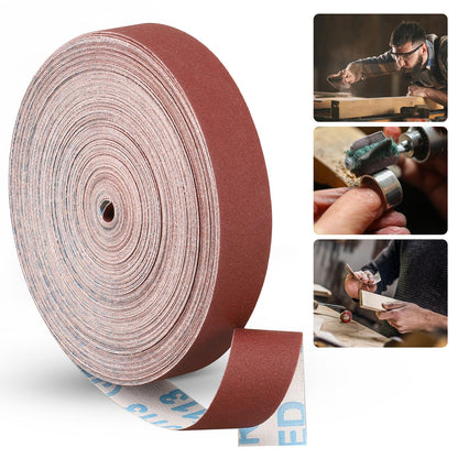 Emery Cloth Roll, 1 Inch x 20 Feet Heavy Duty Sandpaper, 6 Rolls
