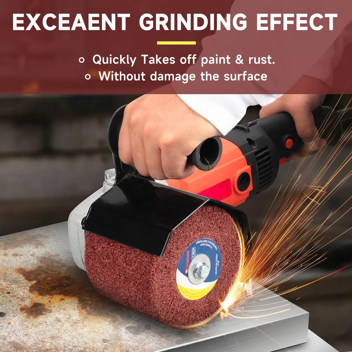 Shinboc 4.7 x 4 Inch Surface Conditioning Drum, 60 Grit Non-Woven Abrasive