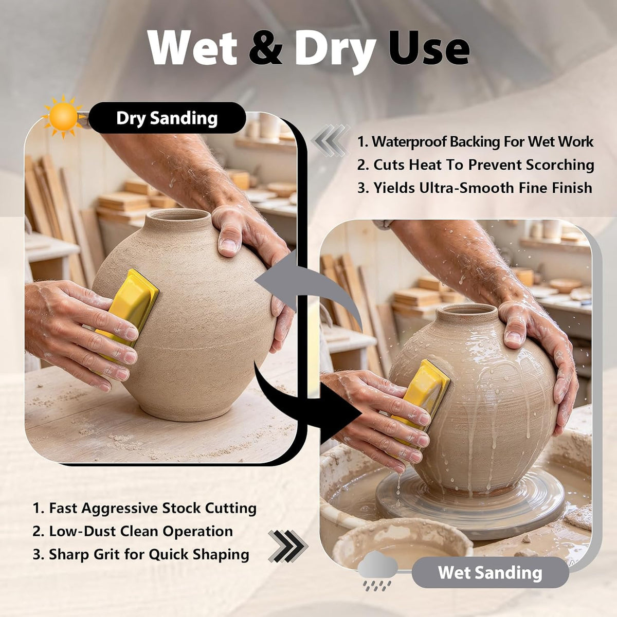 120Pcs 120–7000 Grit Micro Sander Kit for Corners and Small Spaces