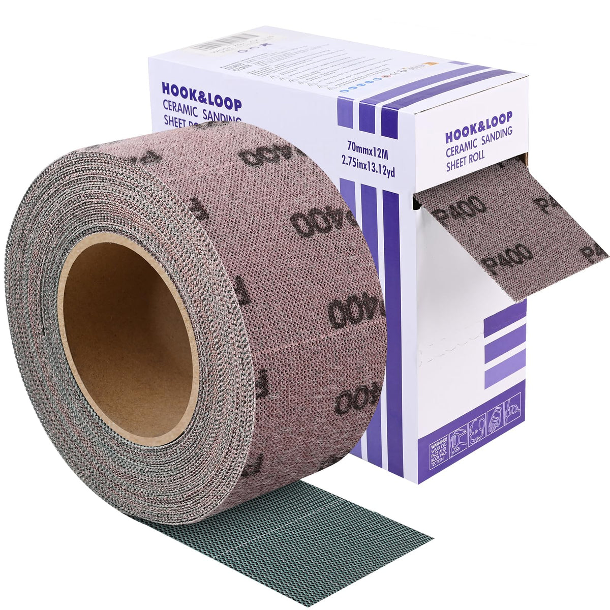 2-3/4" 120 Grit Ceramic Mesh Sandpaper Roll for Sanding Block