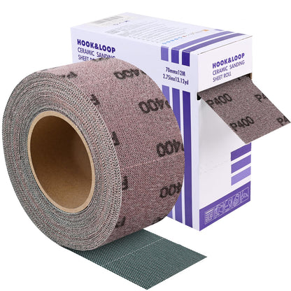 2-3/4" 120 Grit Ceramic Mesh Sandpaper Roll for Sanding Block