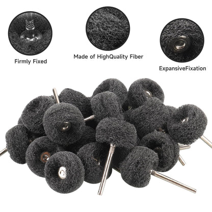 100 PCS Abrasive Buffing Wheel, 1 Inch Polishing Kit 80-600 Grit