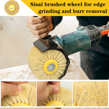 Shinboc 4.7 x 4 Inch Surface Conditioning Tool, 60 Grit Nylon Drawing Wheel