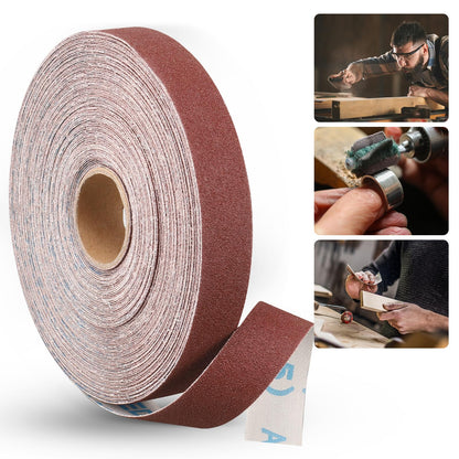 Emery Cloth Roll, 1 Inch x 20 Feet Heavy Duty Sandpaper, 6 Rolls