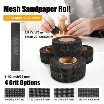 180 Grit Emery Cloth Roll for Copper Pipe Sanding 1-1/2 Inch