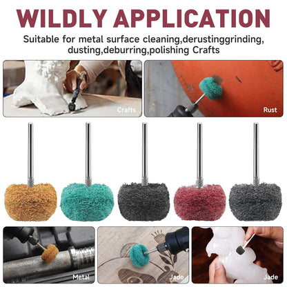 100 PCS Abrasive Buffing Wheel, 1 Inch Polishing Kit 80-600 Grit