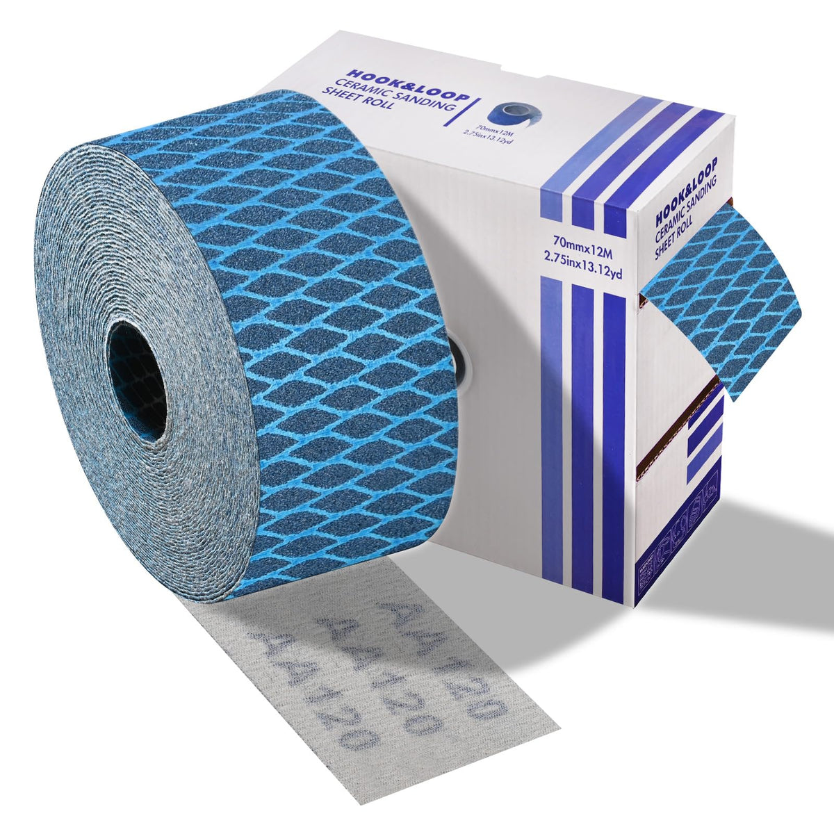 5 Pack Hook and Loop Longboard Sandpaper Rolls, 2-3/4" x 5 Yards