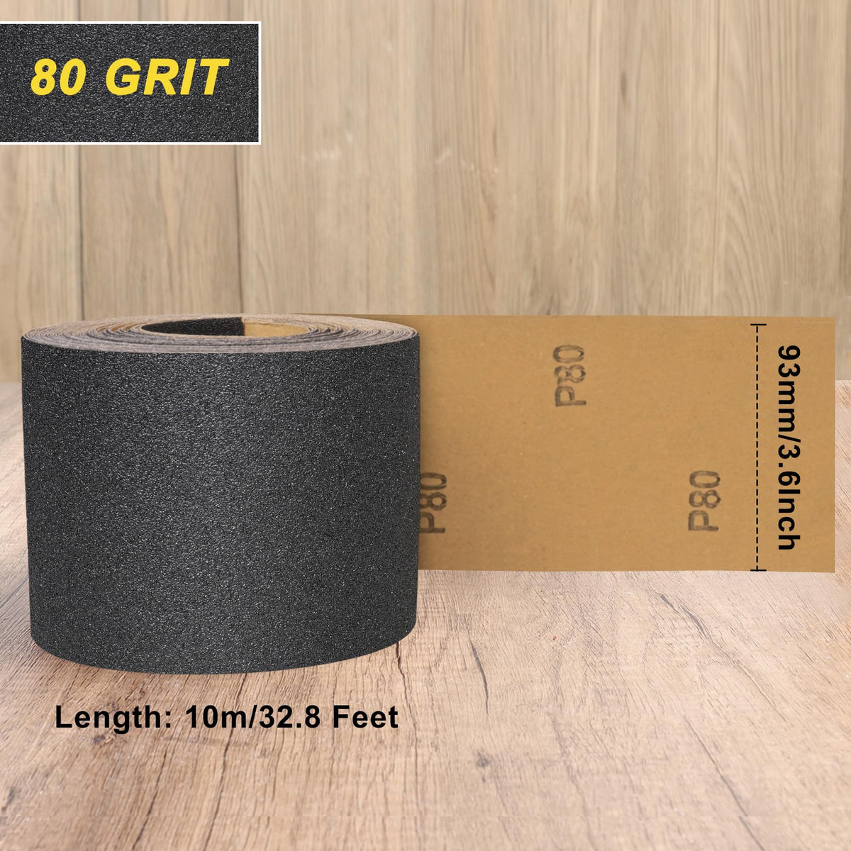 Sandpaper Roll 400 Grit, Wet Dry Sand Paper 3-2/3" Wide 11 Yard