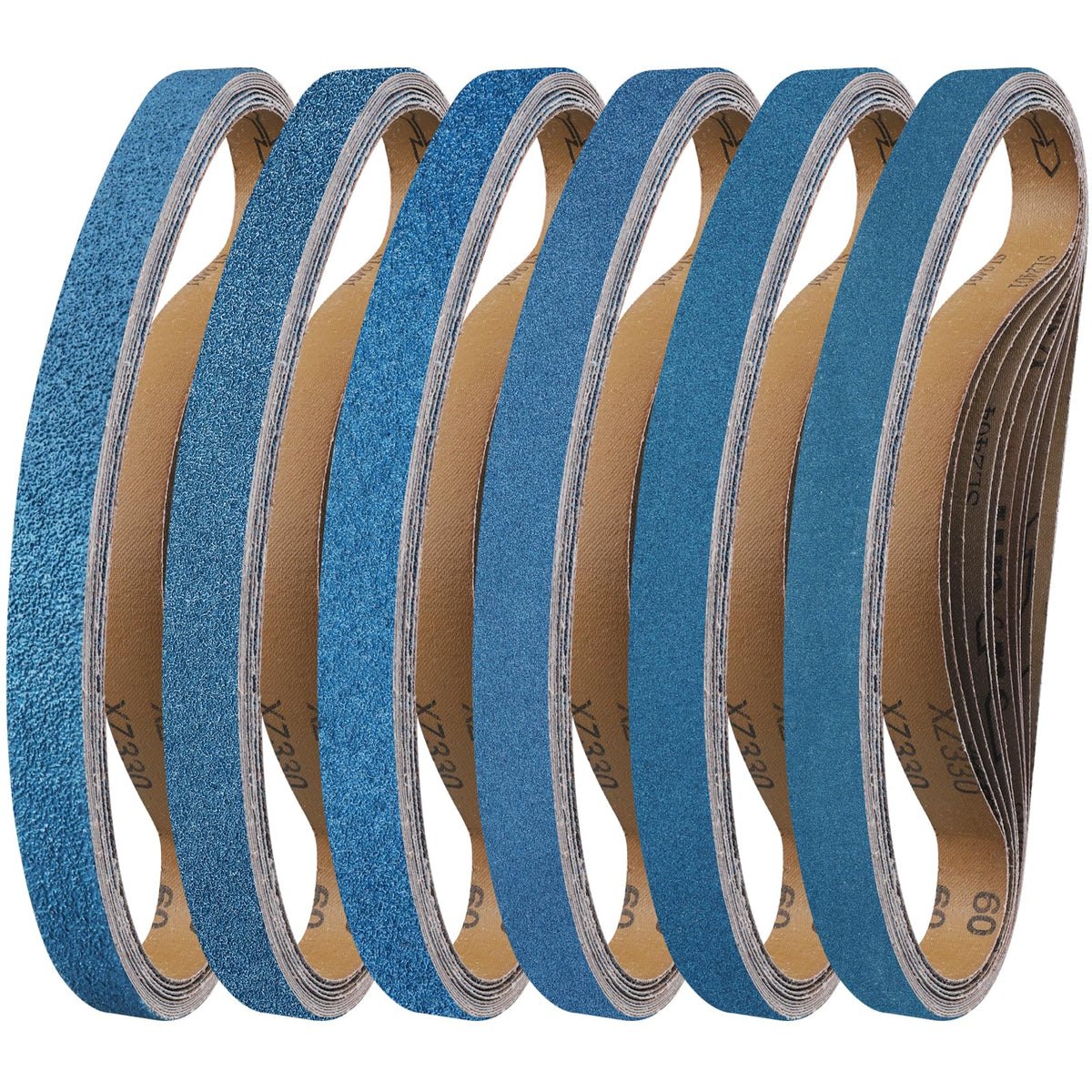 40-Piece Premium 1/2 x 18 Inch Zirconia Sanding Belts 40-400 Grit