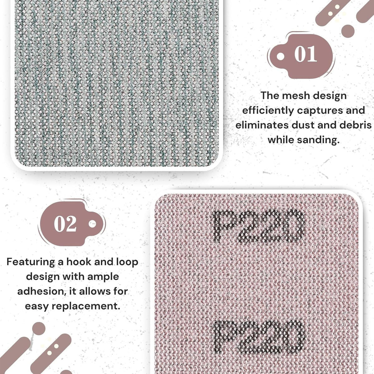 2-3/4" 120 Grit Ceramic Mesh Sandpaper Roll for Sanding Block