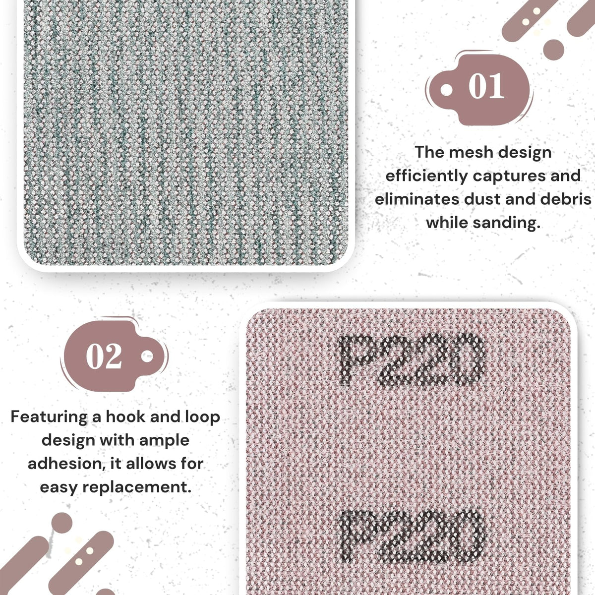 2-3/4" 120 Grit Ceramic Mesh Sandpaper Roll for Sanding Block
