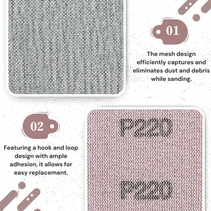 2-3/4" 120 Grit Ceramic Mesh Sandpaper Roll for Sanding Block